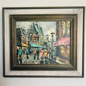 Vintage oil painting, framed & signed.